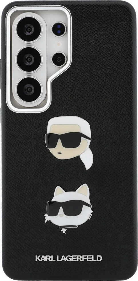 Mbështjellës Karl Lagerfeld Saffiano Double Heads Metal Hardcase për Samsung Galaxy S26 Ultra, i zi
