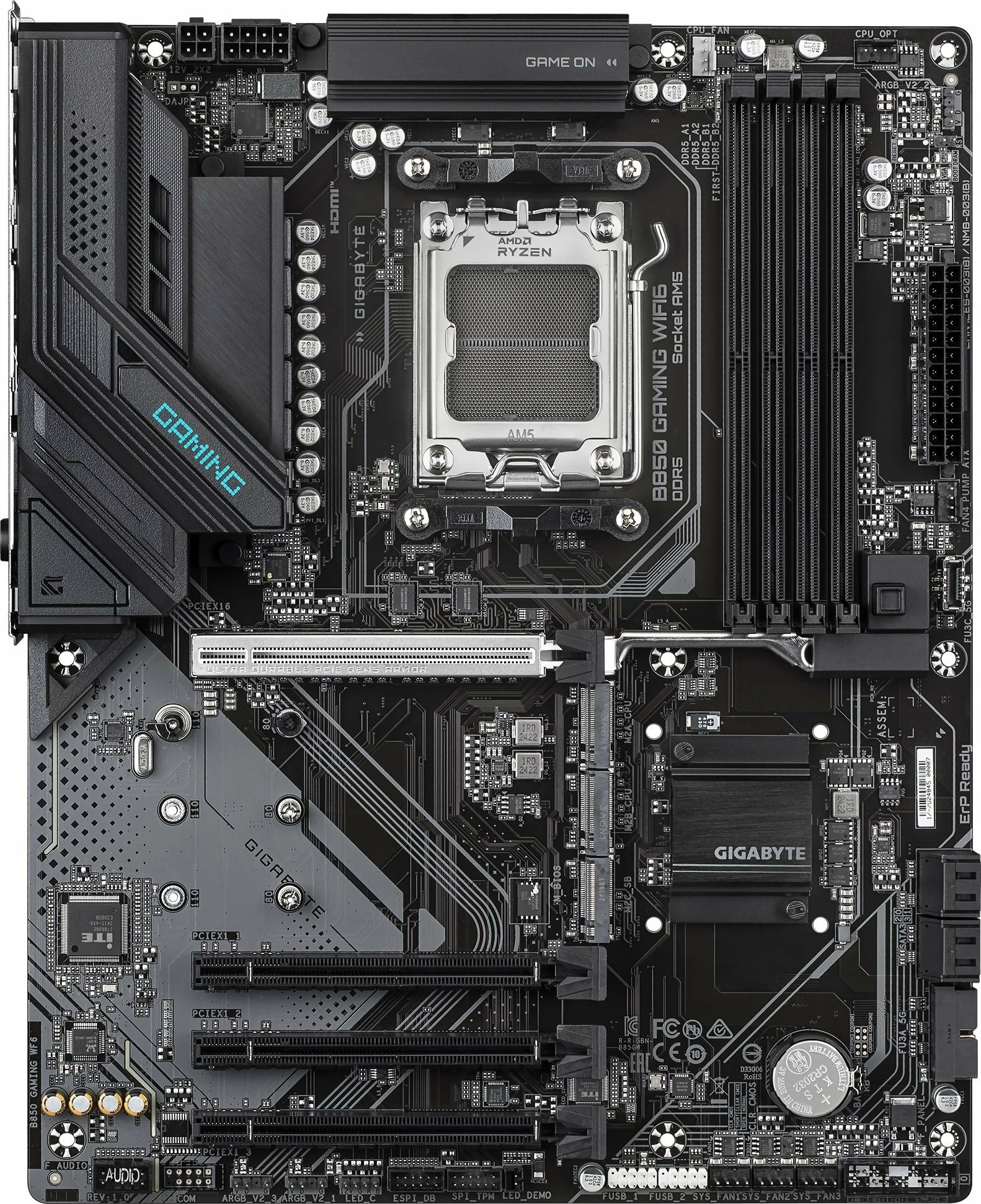 Pllakë amë Gigabyte B850 Gaming WiFi 6, ATX, DDR5 256GB, 4xDIMM, me antenë WiFi