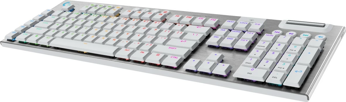 Tastierë mekanike Logitech G915 X LIGHTSPEED, full-size, RGB, wireless & wired, bardhë