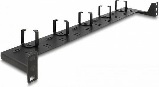 Panel drejtimi kabllosh fiber optike DeLOCK 19" 1U për rack, metal, i zi