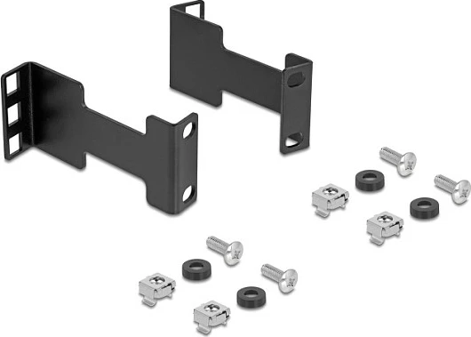 Adapter thellësie për rack serveri DeLOCK, 1U, 19", zgjatje deri 10 cm, i zi