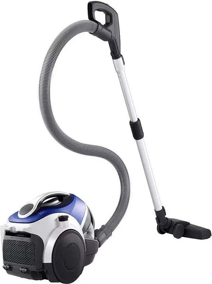 Fshesë me korrent, LG, VK8506NHAC, Kompressor pa qese 450 W me filtër 2-shtresor, blu e bardhë