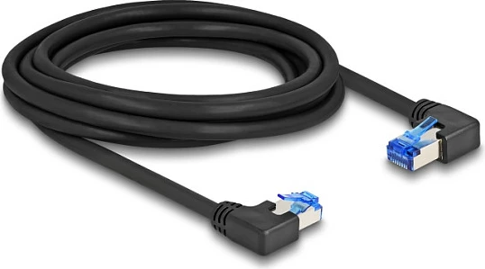 Kabllo rrjeti DeLOCK Cat6A RJ45 3 m, S/FTP, konektorë të këndshëm, e zezë