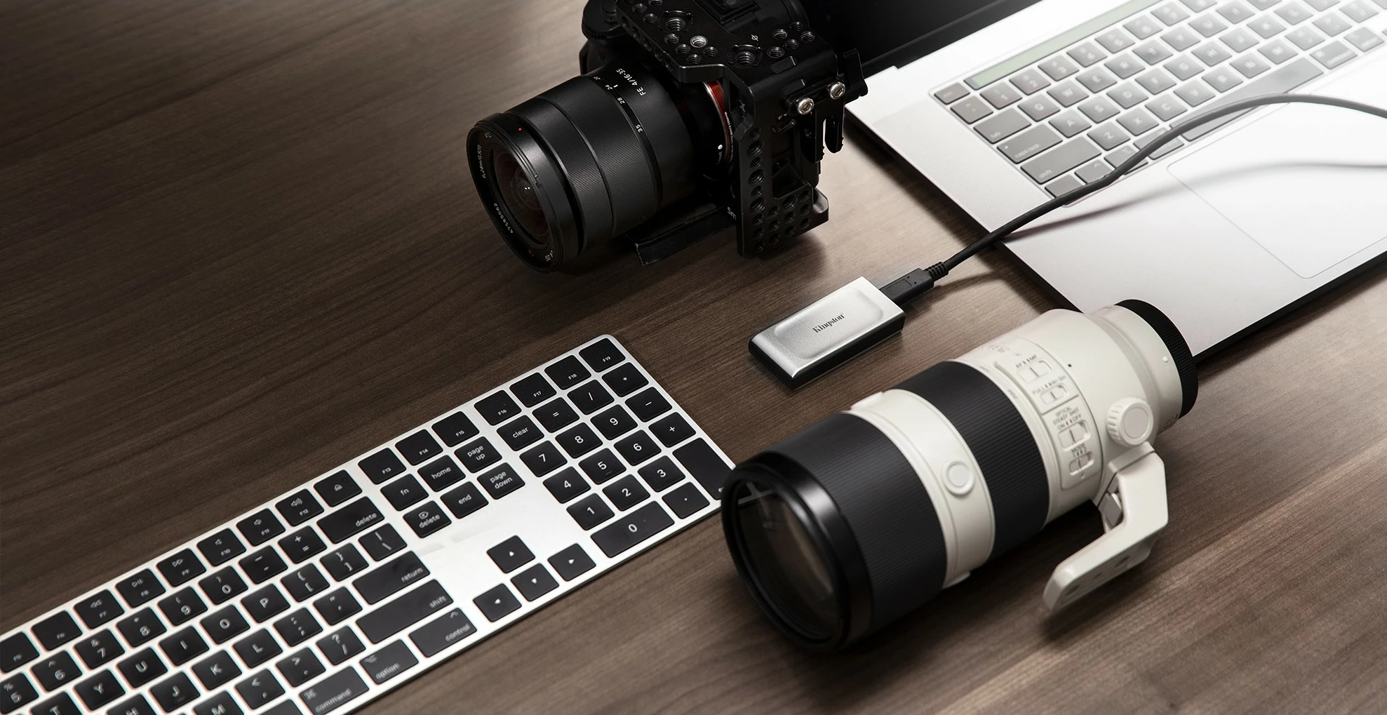 SSD portabël Kingston XS2000, 2 TB, USB Type-C, i zi, argjendtë