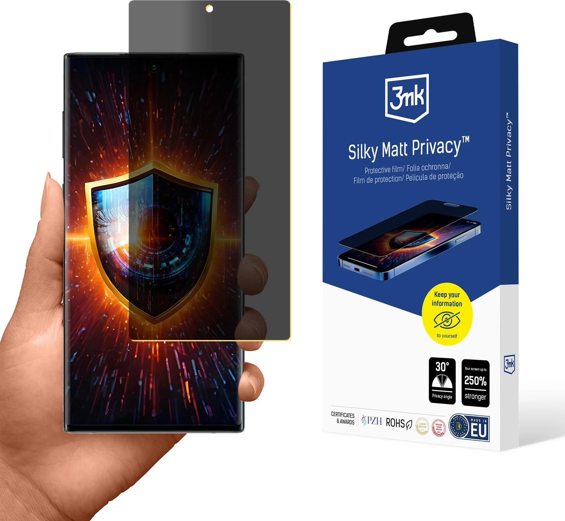 Mbështjellës ekrani 3mk Silky Matt Privacy për Samsung Galaxy Note 10, mat, me funksion privatësie