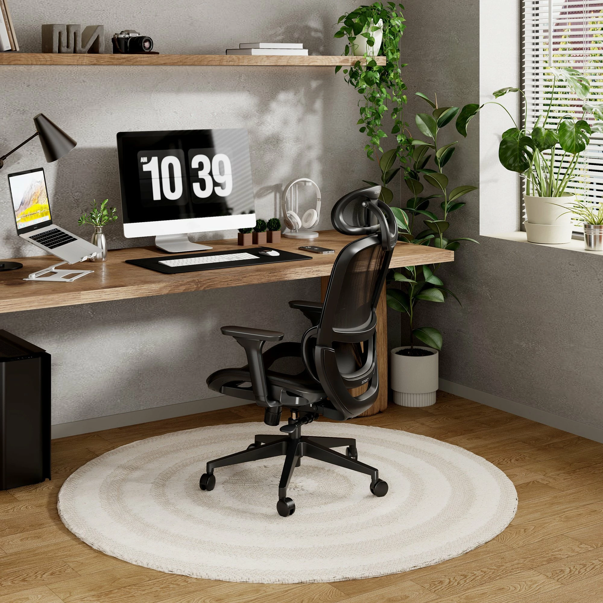 Karrige zyre SENSE7 Neyo, ergonomike me rrjetë, rregullim 43–52.5 cm, deri 140 kg, e zezë