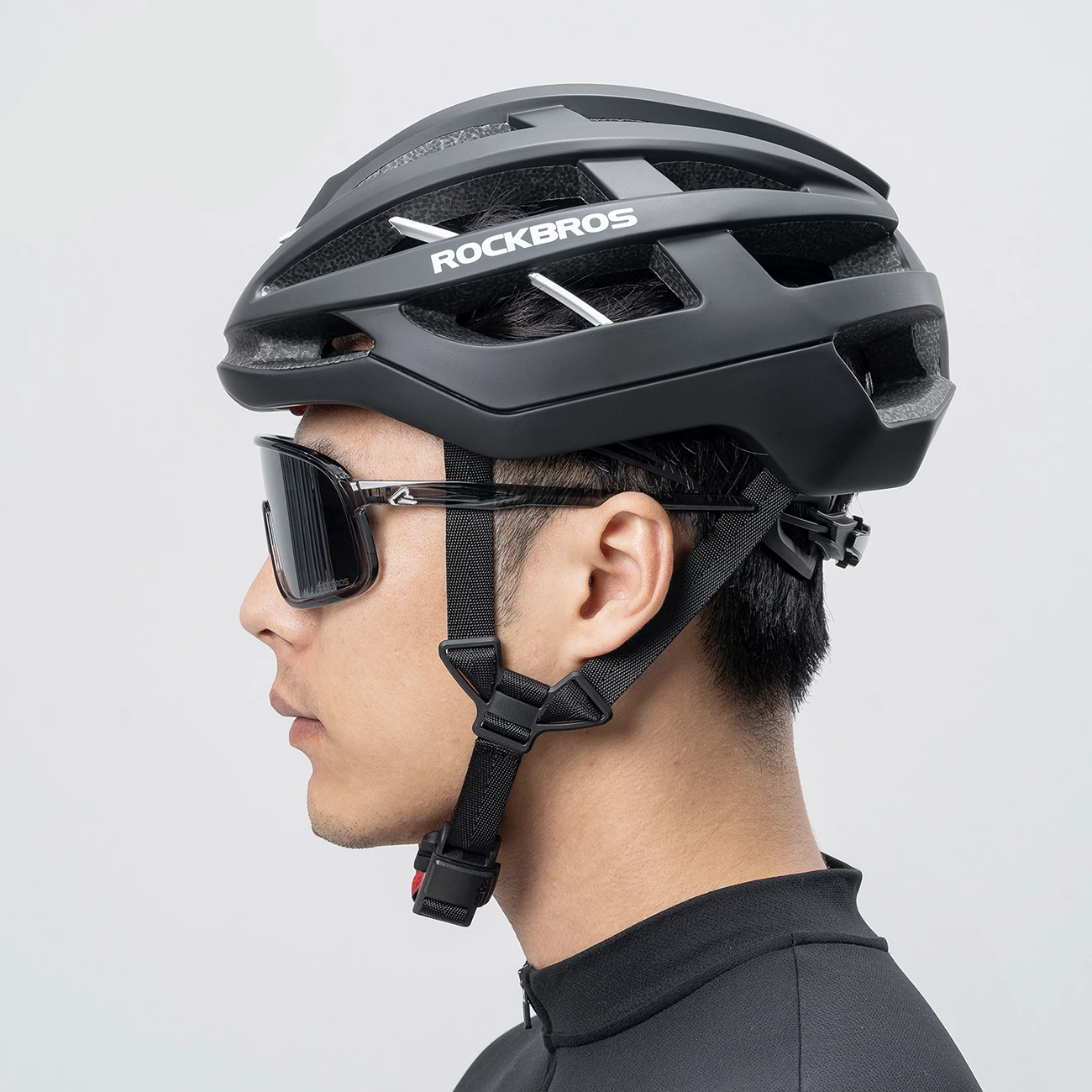 Helmet biçiklete Rockbros HC-58BK-M 55-58 cm, zi/gri