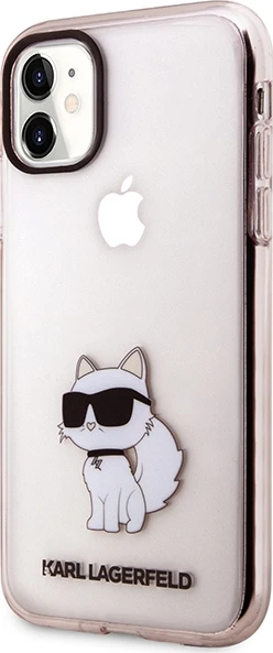 Mbështjellës Karl Lagerfeld KLHCN61HNCHTCP për iPhone 11/XR 6.1", i fortë, Choupette, rozë