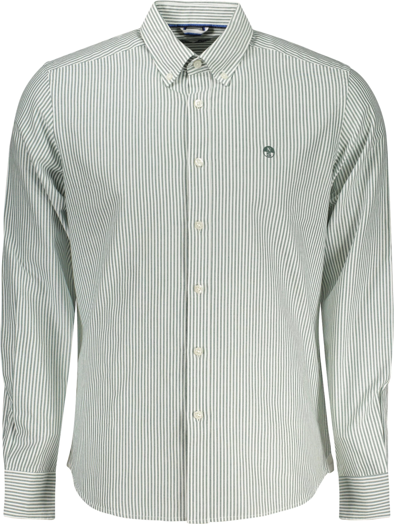 Maicë me mëngë të gjata për meshkuj NORTH SAILS, e bardhë me vija të gjelbra