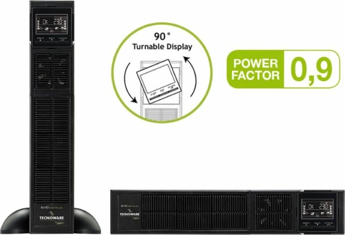 UPS TECNOWARE EVO DSP PLUS FGCEDP2402RTIEC 2400VA Rack/Tower, e zezë
