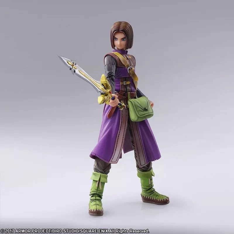 Figurinë aksioni Square Enix Bring Arts Dragon Quest XI Luminary, 14.2 cm, Limited Metal Slime, argjendtë metalike, set me aksesorë