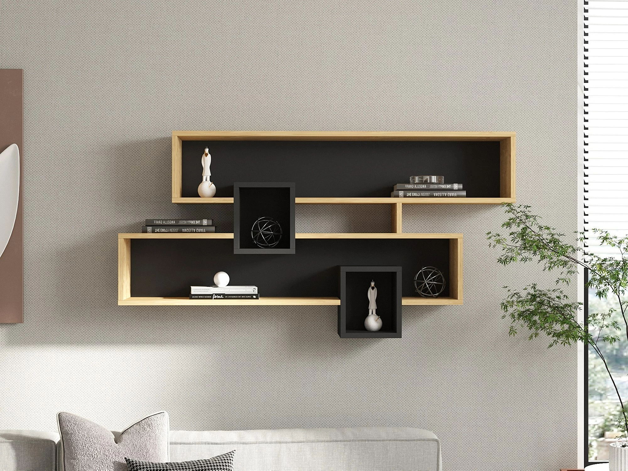 Raft muri Hanah Home, Karen, ngjyrë safir dhe antracit