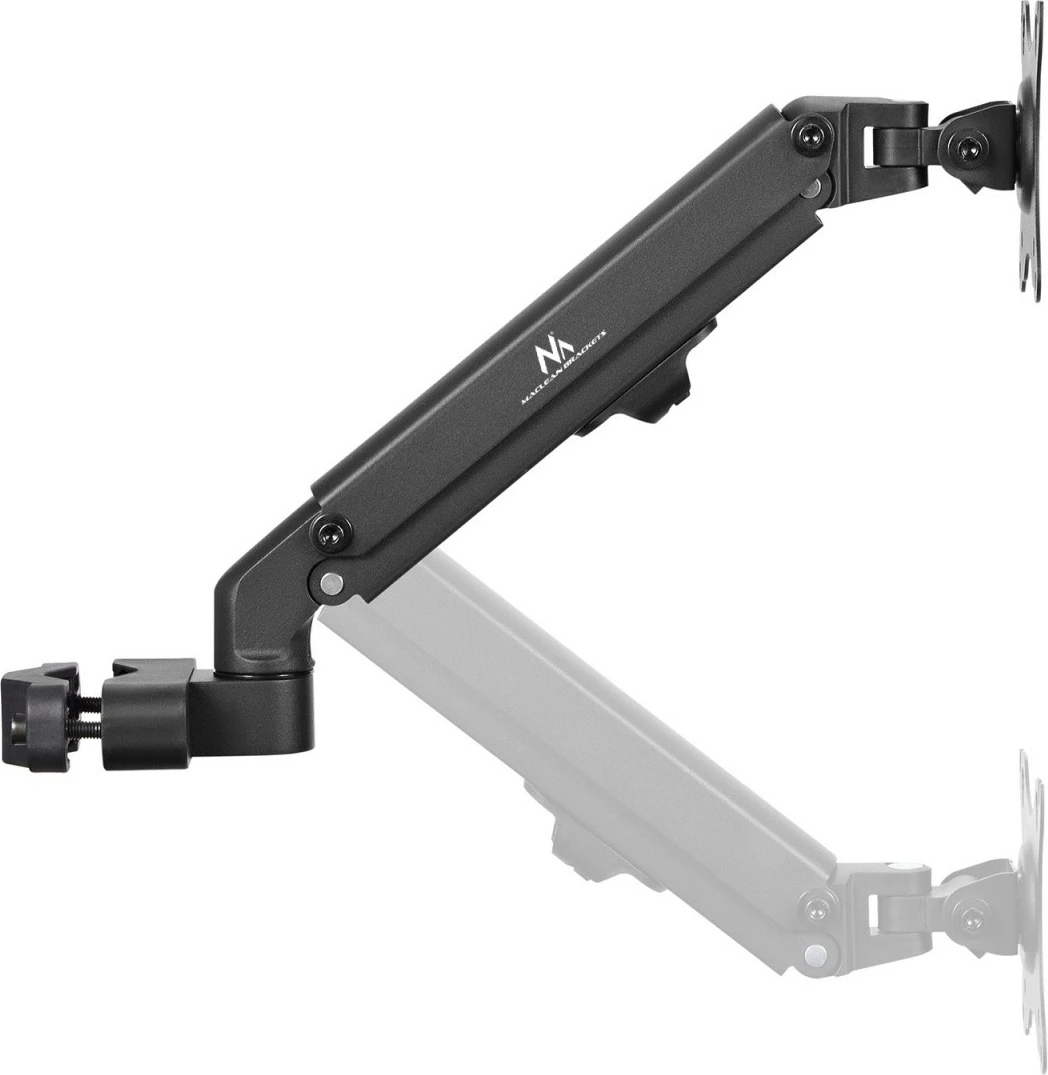 Mbajtës monitori Maclean MC-459 për tub/shtyllë, 17-27 inç, me gaz, i zi