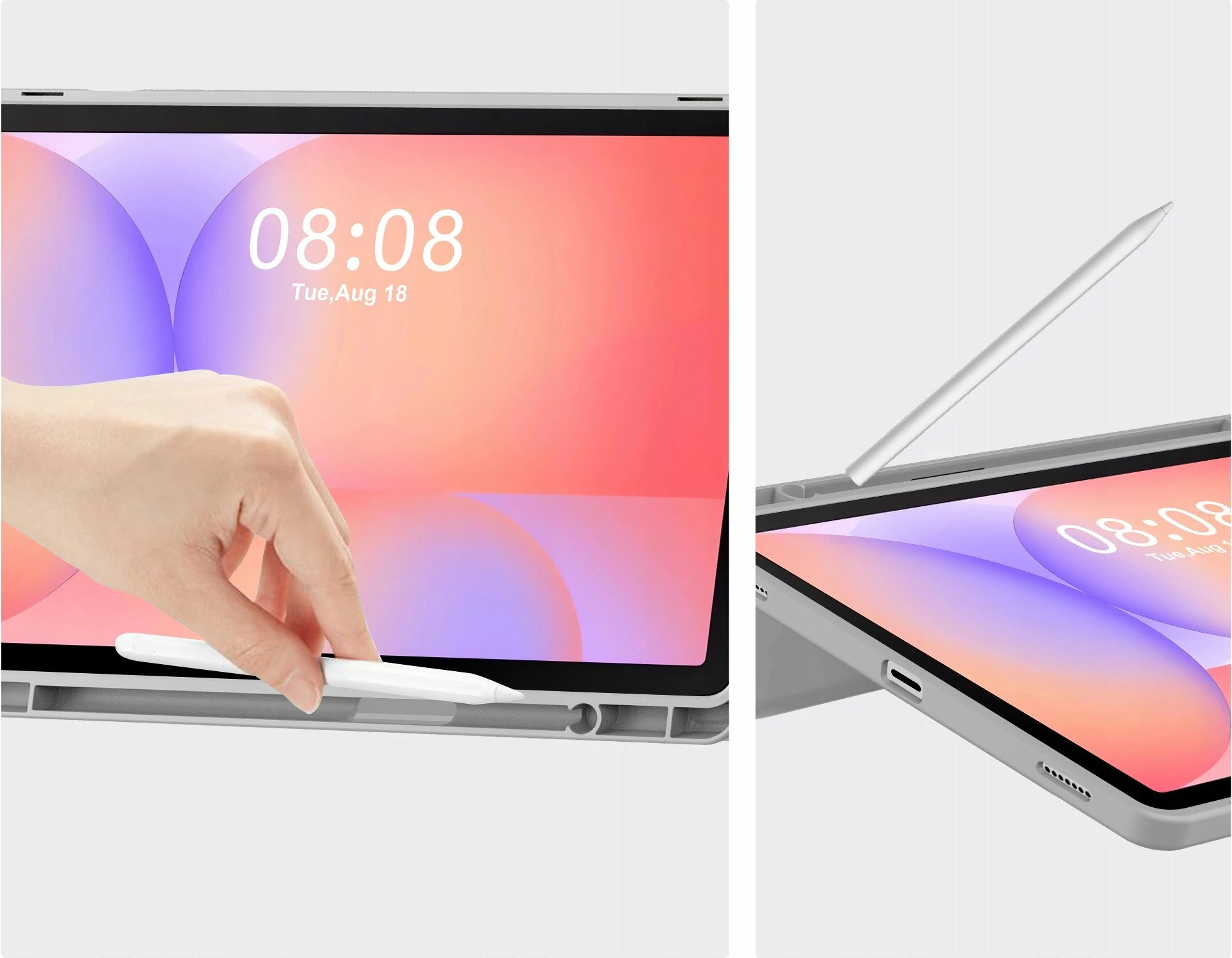 Mbështjellës flip Tech-Protect SmartCase Pen për Samsung Galaxy Tab S9 11.0 / S9 FE / S10 FE / S10 Lite, gri