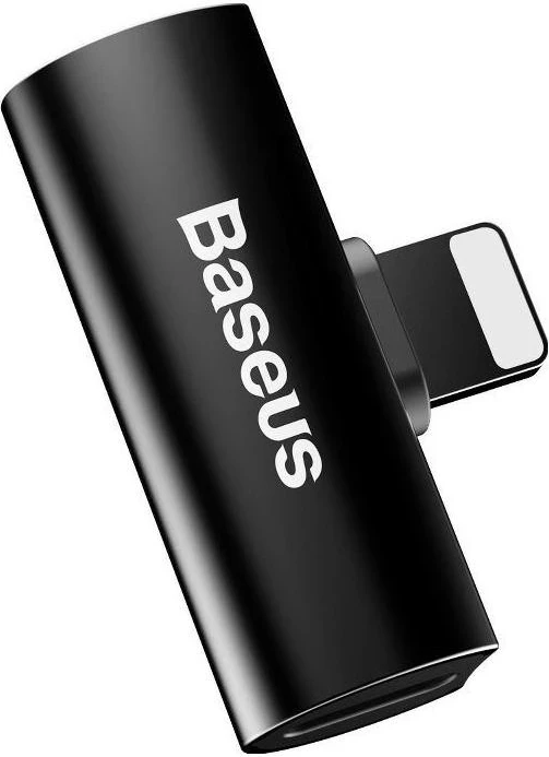Adapter Baseus L46, me dy dalje Lightning, ngjyrë e zezë