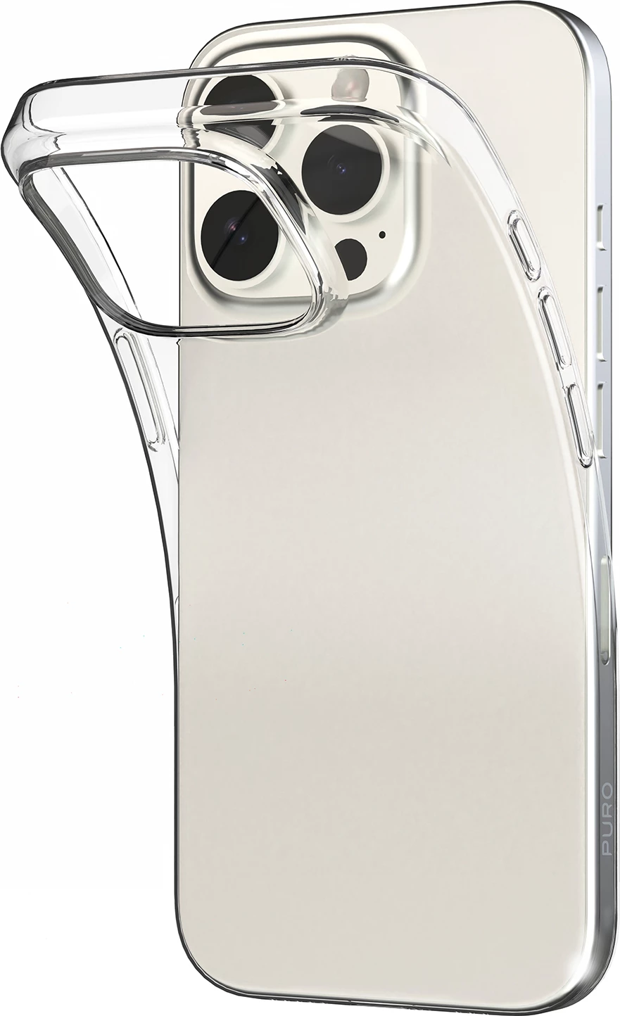 Mbështjellës Puro 03 Nude për iPhone 16 Pro Max, silikon, transparent