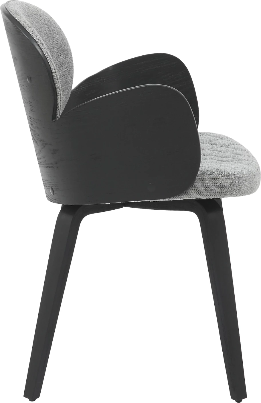 Karrige për ngrënie DARNELL FH9974.02 dru i përpunuar ngjyrë zezë-gri 56x56x83Hcm