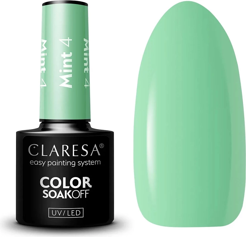 Llak për thonj Claresa Soak Off UV/LED Mint Hybrid për femra, 4.5g