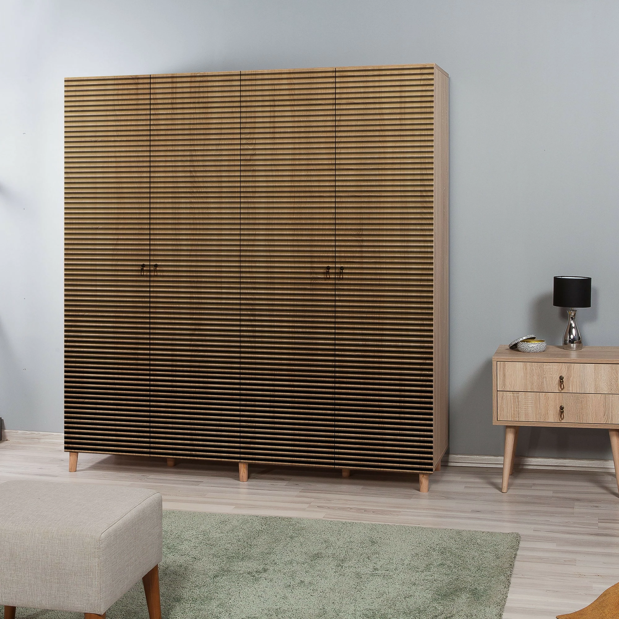 Dollap modern, ngjyrë lisi Sonoma, Skye Decor, 220