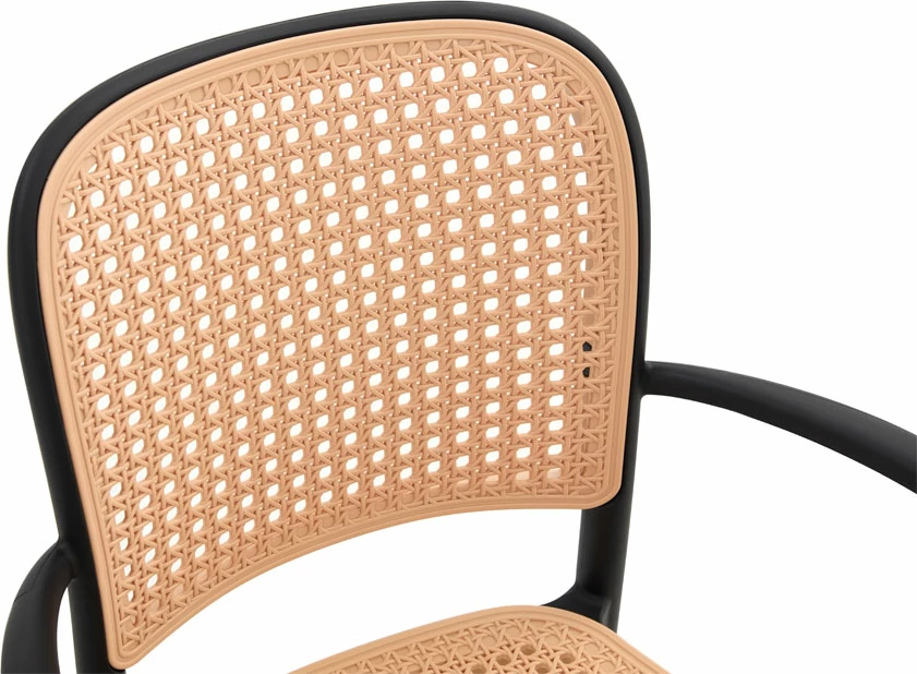 Karrige Vienna, e zezë-natyrale, 55x53x85.5 cm