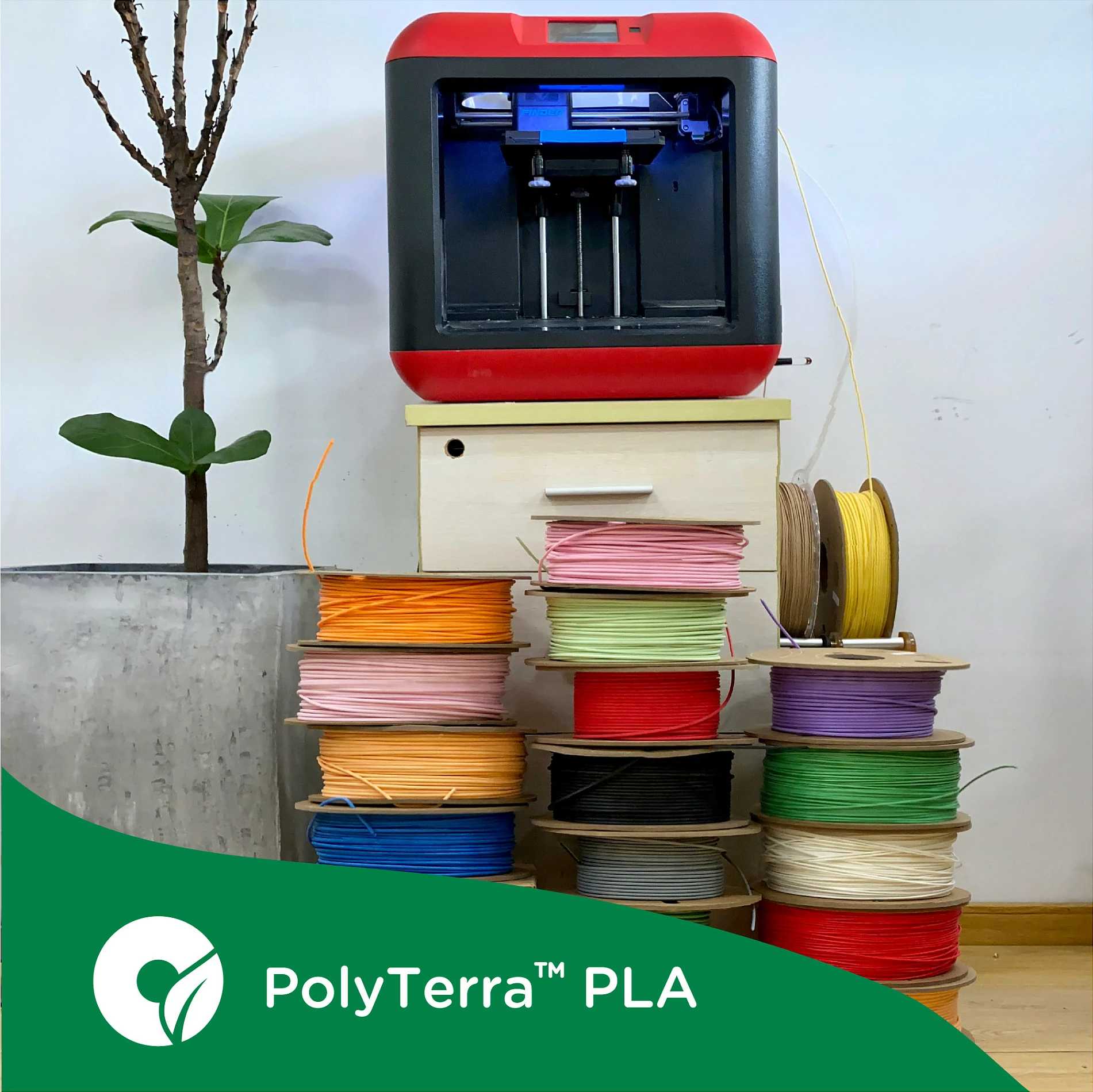 Filament PLA Polmask 1.75mm, 1kg, Lava Red