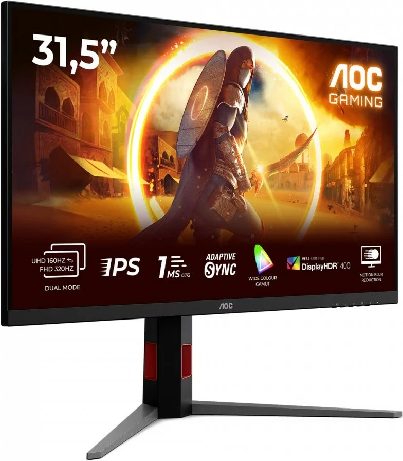Monitor gaming AOC U32G4U 31.5\" 4K UHD Fast IPS 160Hz HDR400 Adaptive Sync, i zi
