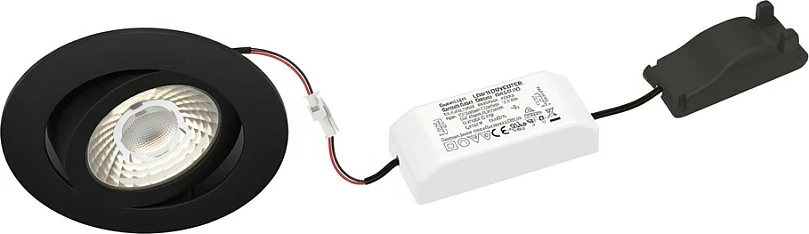 Spot LED i futshëm Brumberg Nivalis 39263183, 8W, 3000K, 650lm, Ø hapje 68mm, 230V, i zi