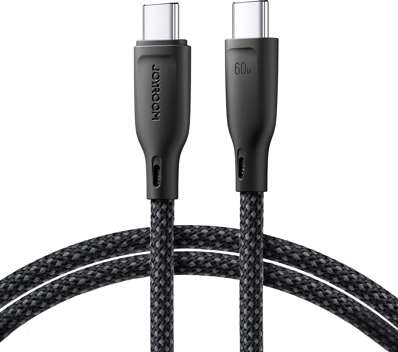 Kabllo USB-C në USB-C Joyroom Multi-Color Series S-A34, 1m, 60W, e zezë
