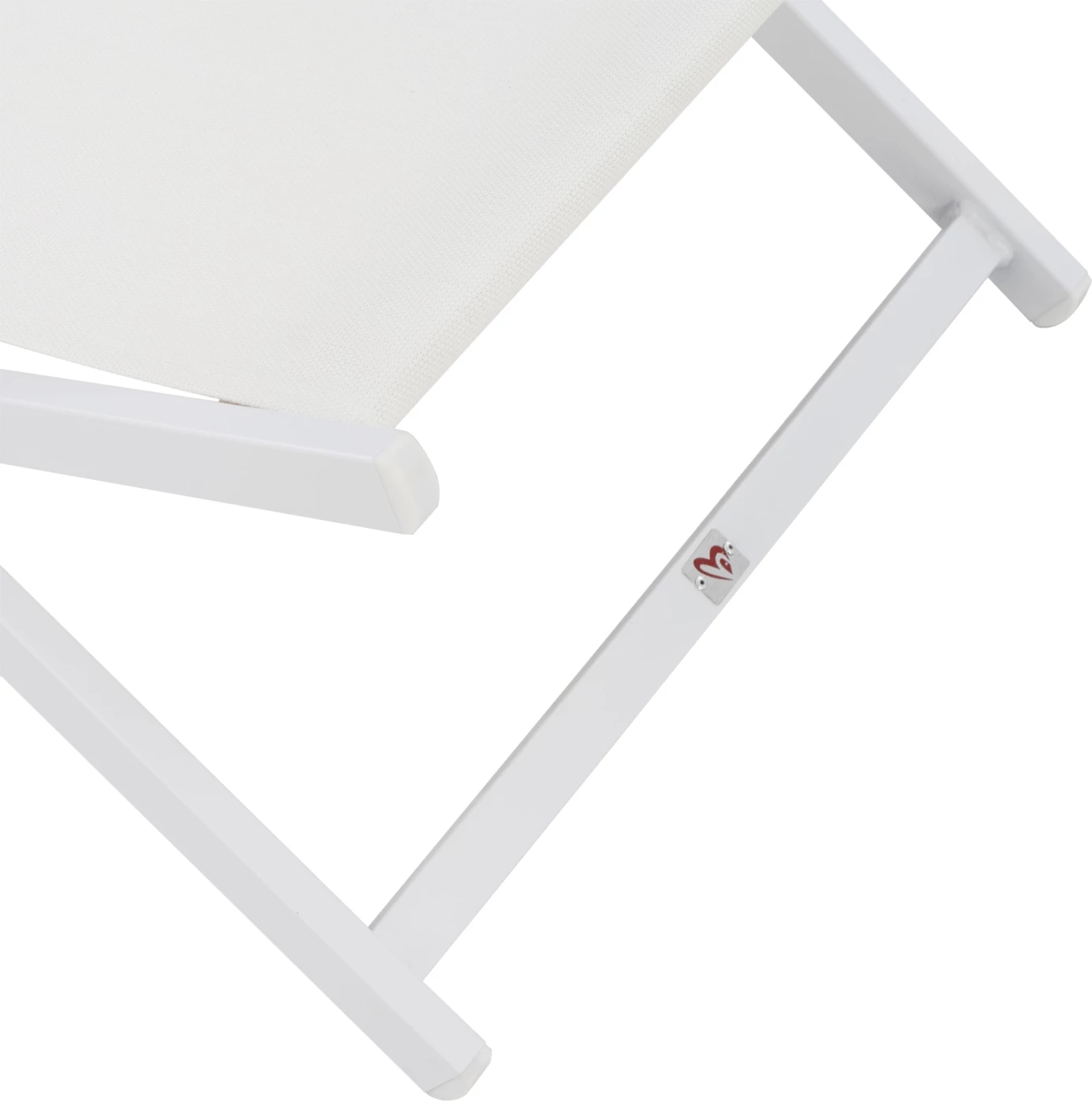 Karrige lounge profesionale KEA FH5076.04 alumini & textilene, ngjyrë e bardhë, 59,5x102,5x94H cm