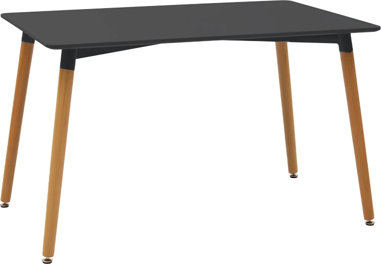 Set tavoline me karrige për ngrënie, Natali-Bella, MDF i zi, ngjyrë natyrale, 120x80x76cm, 5 copë