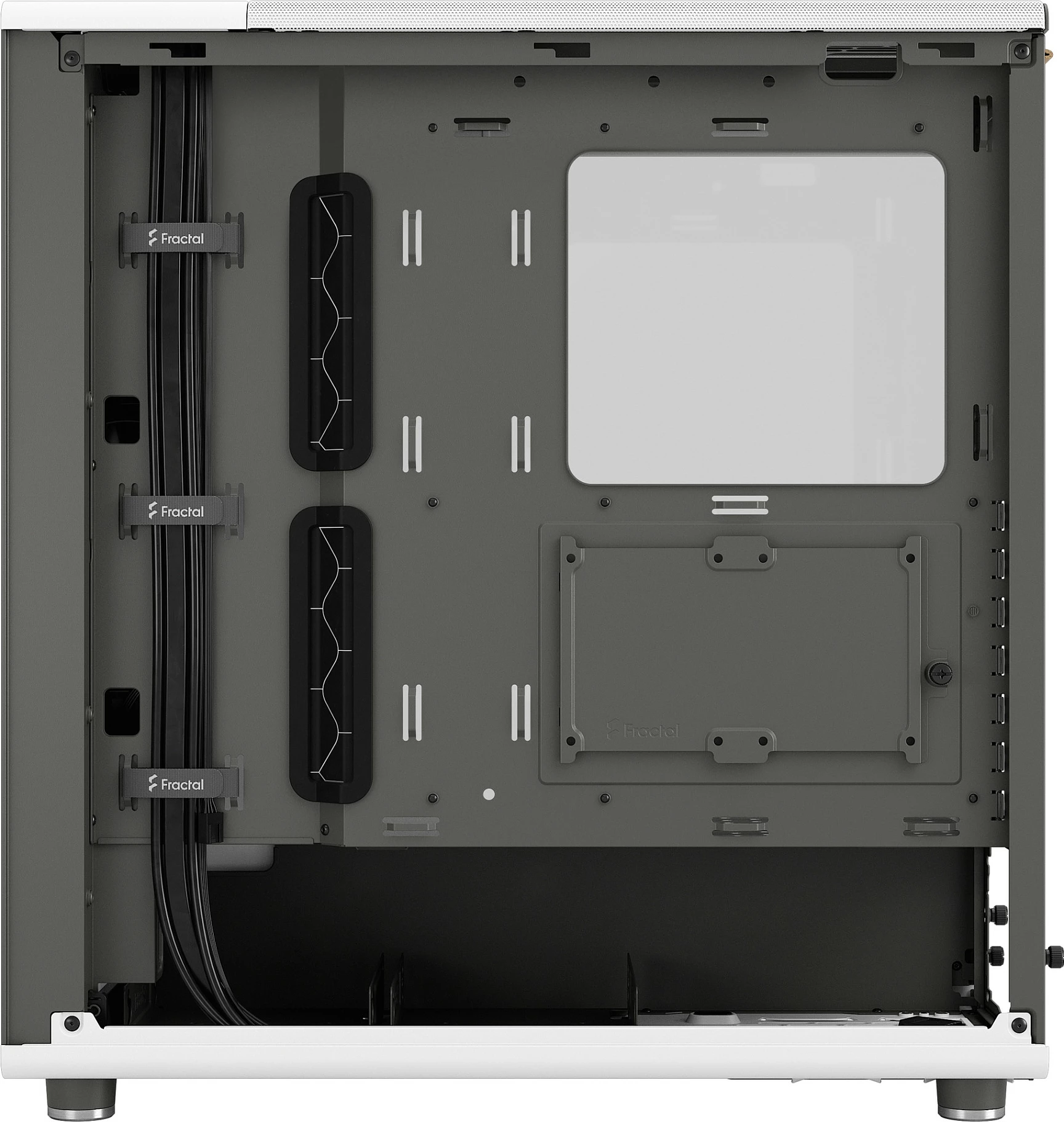 Kasë Fractal Design North Chalk White, Midi Tower, xham i kalitur
