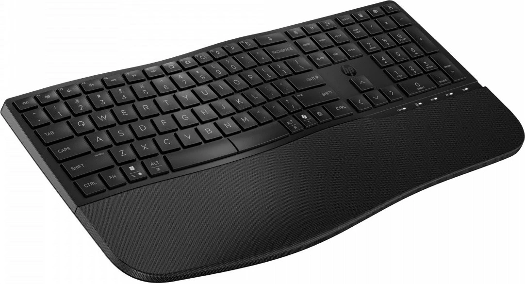 Tastierë HP 680 Comfort Dual-Mode, Bluetooth/USB, QWERTY US, wireless, me mbështetëse për kyçe, e zezë