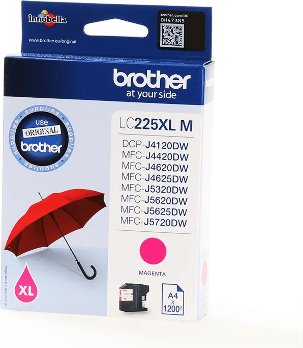 Kartush boje, Brother, LC-225XL M, 11.8 ml, deri 1200 faqe, Magenta