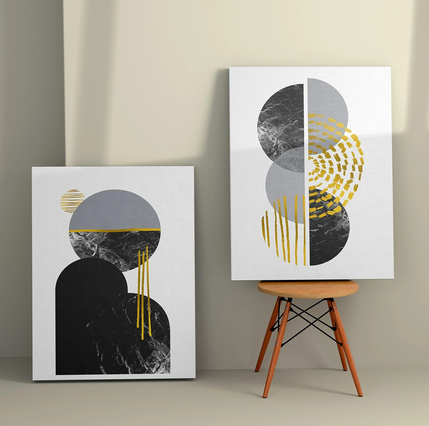 Pikturë dekorative në kanavacë, 2 copë, Wallity, 2KNV4269, 70x100cm