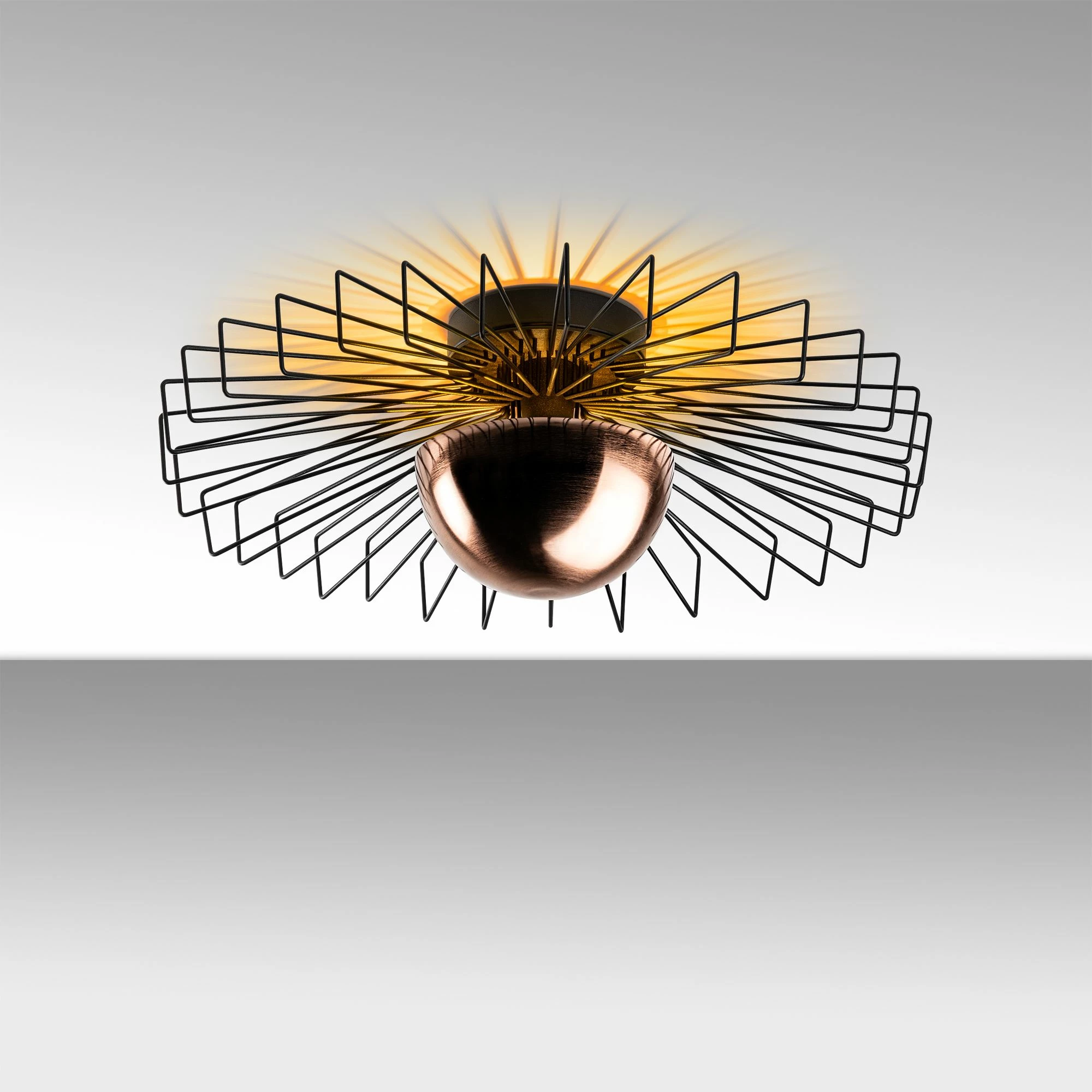 Llambë tavani Opviq Kaya, 15225-L, metal i zi, 60x60x24cm