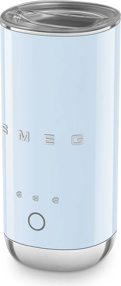 Shkumëzues qumështi Smeg MFF02PBEU, 500W, 3 funksione, anti-ngjitës, blu e çelët
