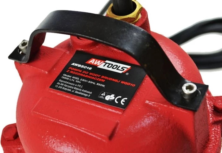 Pompë uji të ndotur me grirës AWTools AW85016 850W, ngritje 10 m