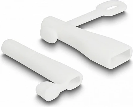 Kapak mbrojtës pluhuri DeLOCK për USB-A dhe Apple Lightning, set 2 copë, i bardhë
