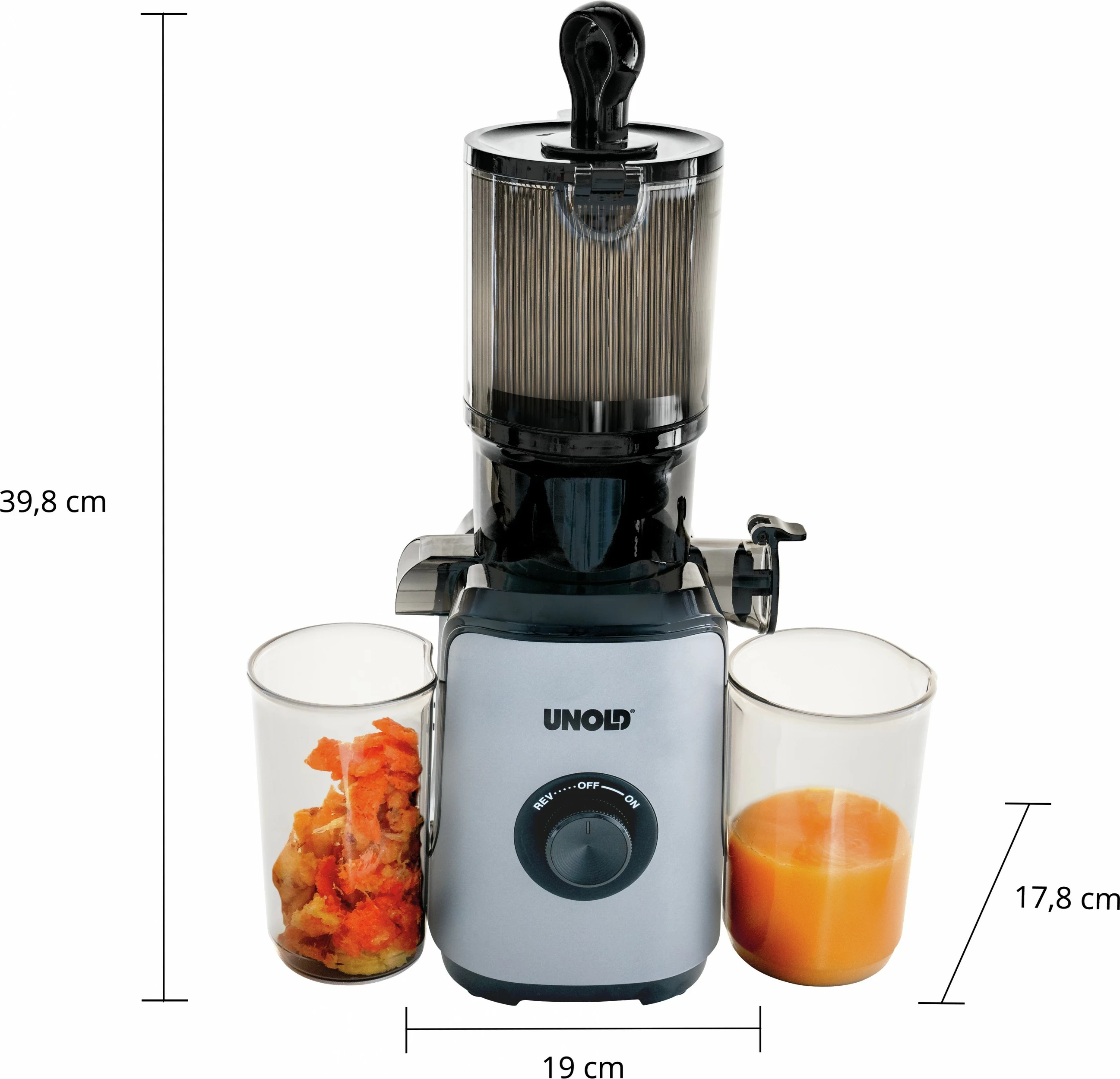 Slow juicer UNOLD 78275 Sam, 0.8L, 80 RPM, charcoal