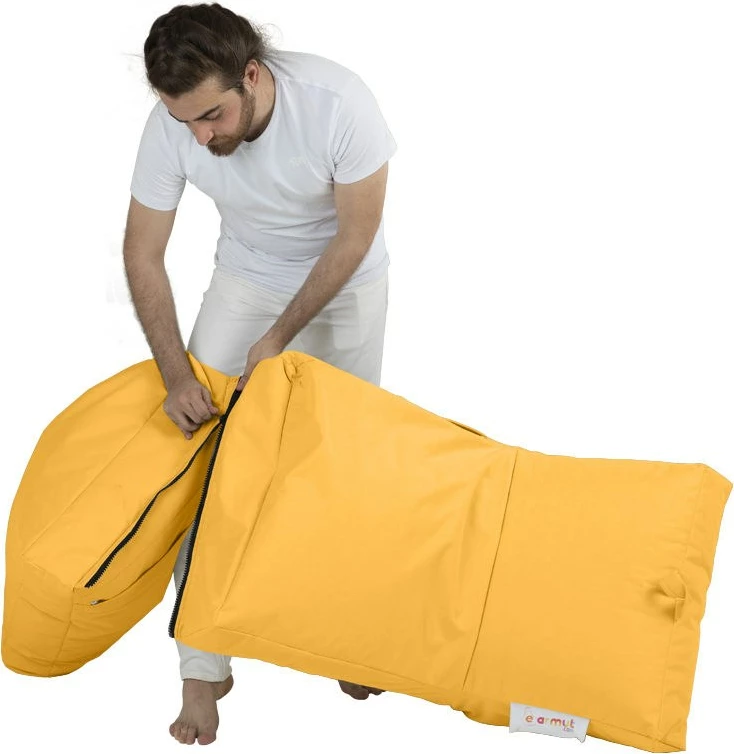Puf për kopsht, divan Siesta, ngjyrë e verdhë
