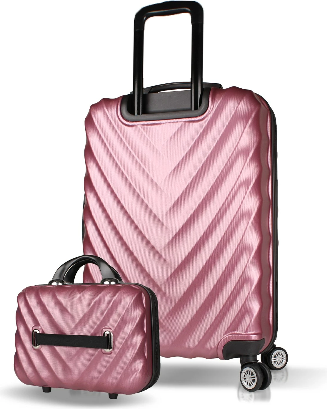 Set valixhesh (2 copë), ngjyrë rozë e artë, Zoozie Bags, 7408