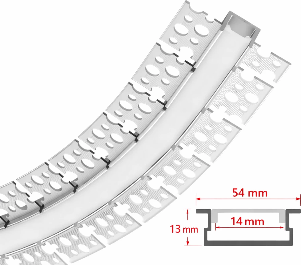 Profil alumini i lakuar për LED 3m