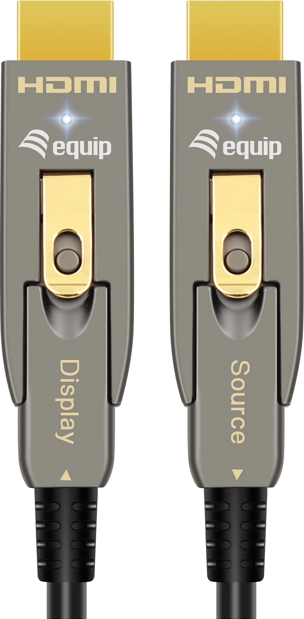 Kabllo HDMI EQUIP HDMI 2.1 Active Optical, 15m, 8K/60Hz, Type-A/Type-D (Micro HDMI), 48 Gbit/s, e zezë
