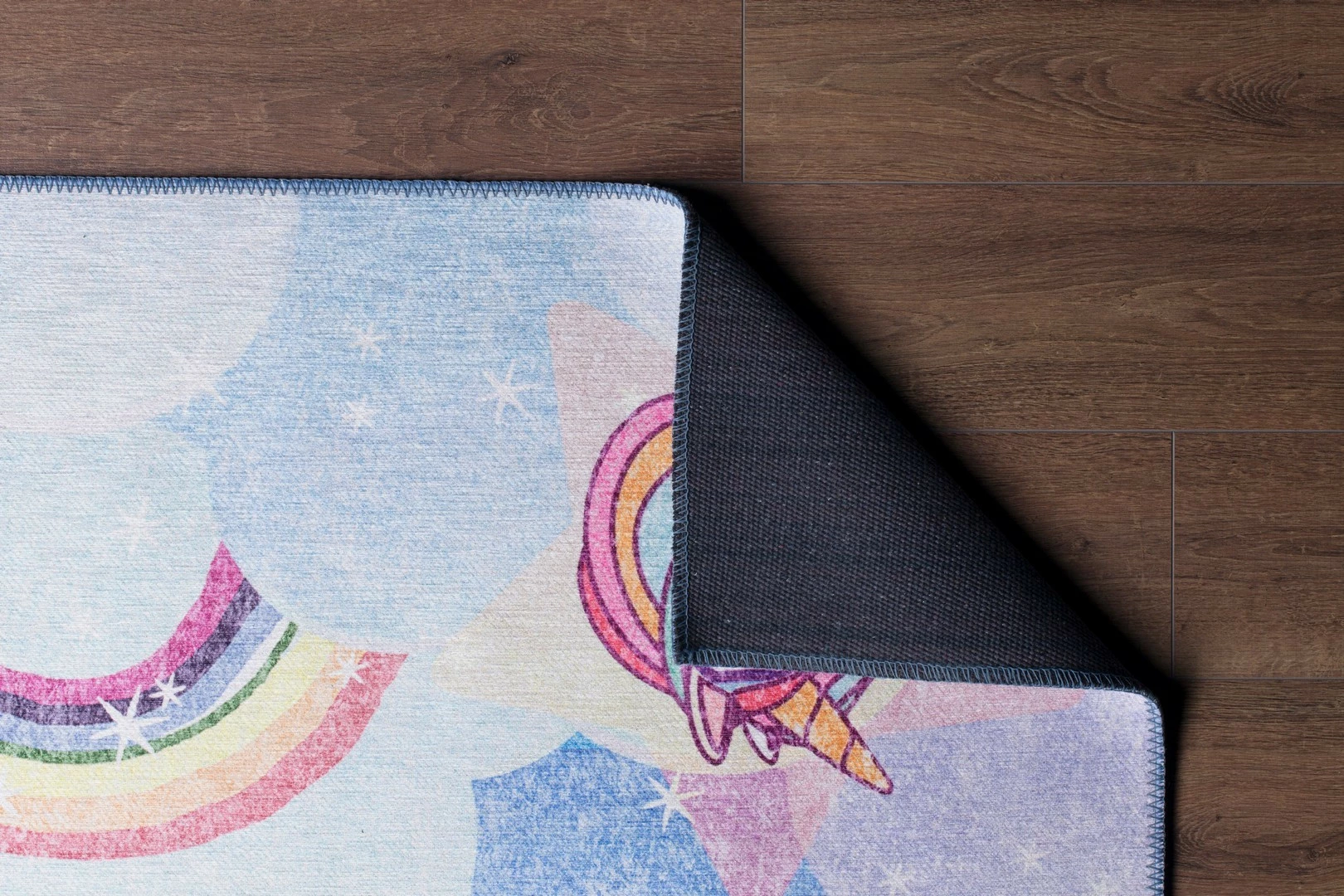 Qilim (210 x 310) Conceptum Hypnose, chenille i hollë, ngjyrë blu AL 108