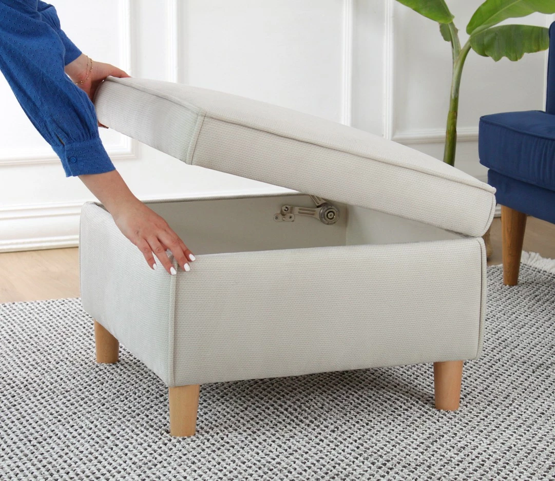 Puf Atelier del Sofa, ngjyrë krem, Roscen