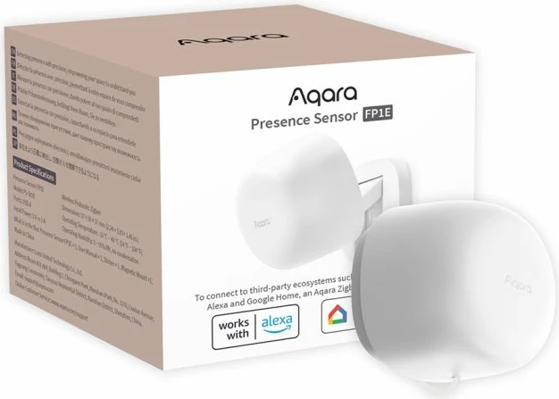 Sensor prezence mmWave Aqara FP1E PS-S03D, Zigbee me Matter (via bridge), i bardhë, set 1 copë