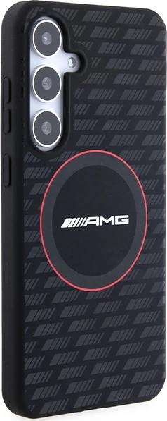 Mbështjellës Mercedes AMG Silicone Carbon Pattern MagSafe për Samsung Galaxy S24, i zi