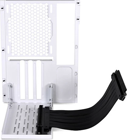 Kit riser PCIe 4.0 x16 Lian Li O11 Dynamic Mini, bracket vertikal, kabllo 20 cm, i bardhë