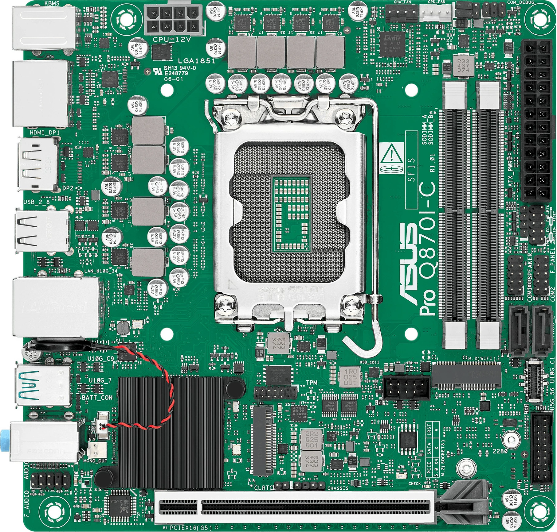 Pllakë amë ASUS PRO Q870I-C-CSM, LGA1851, mini-ITX, DDR5 SO-DIMM, 128GB