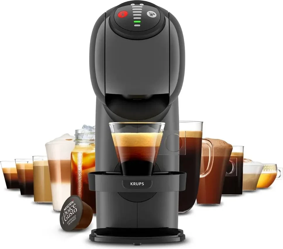 Aparat kafeje me kapsula Krups Dolce Gusto Genio S KP243B10 15 bar 0.8L 1500W XL 300 ml, antracit